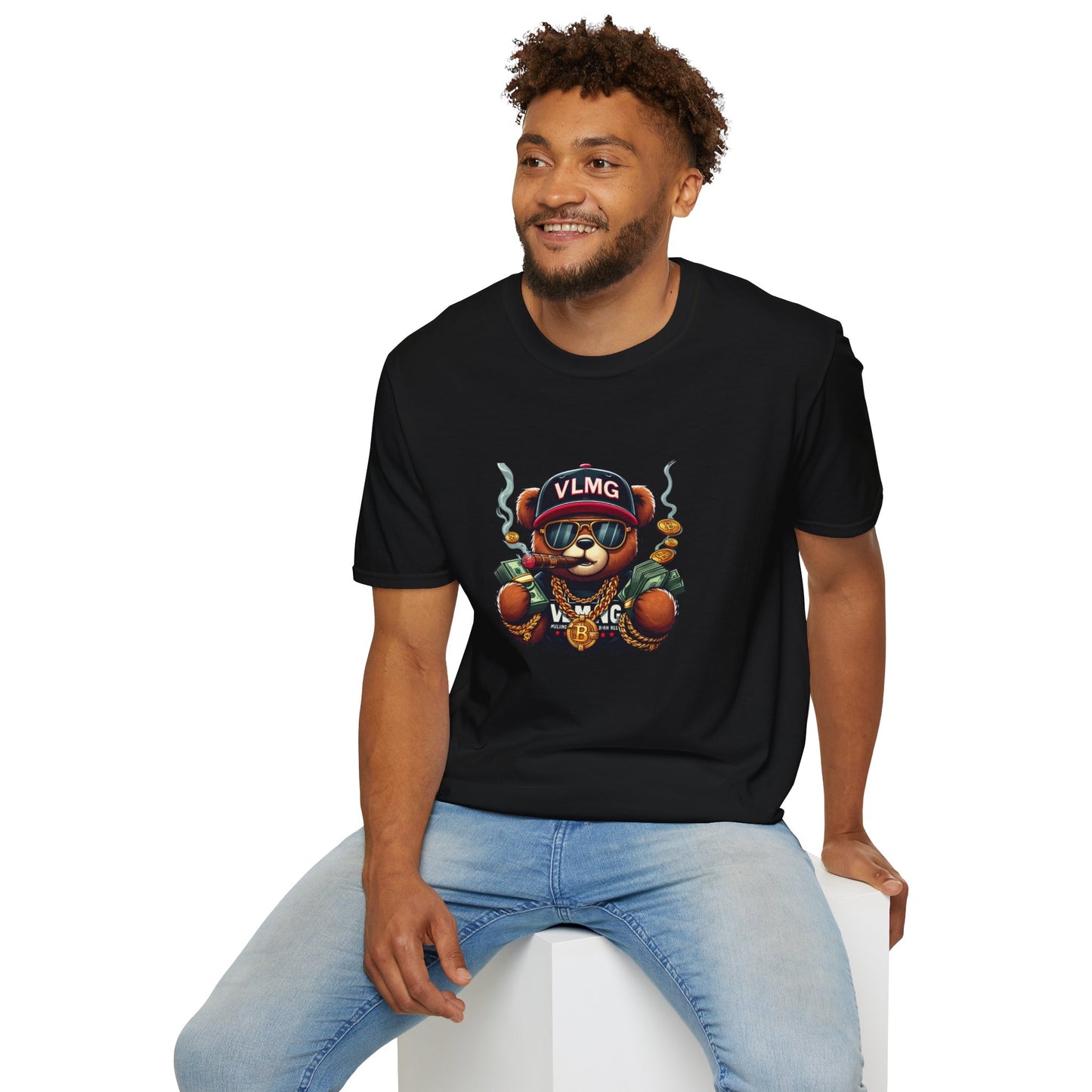 Fly Teddy Bear Unisex Softstyle T-Shirt