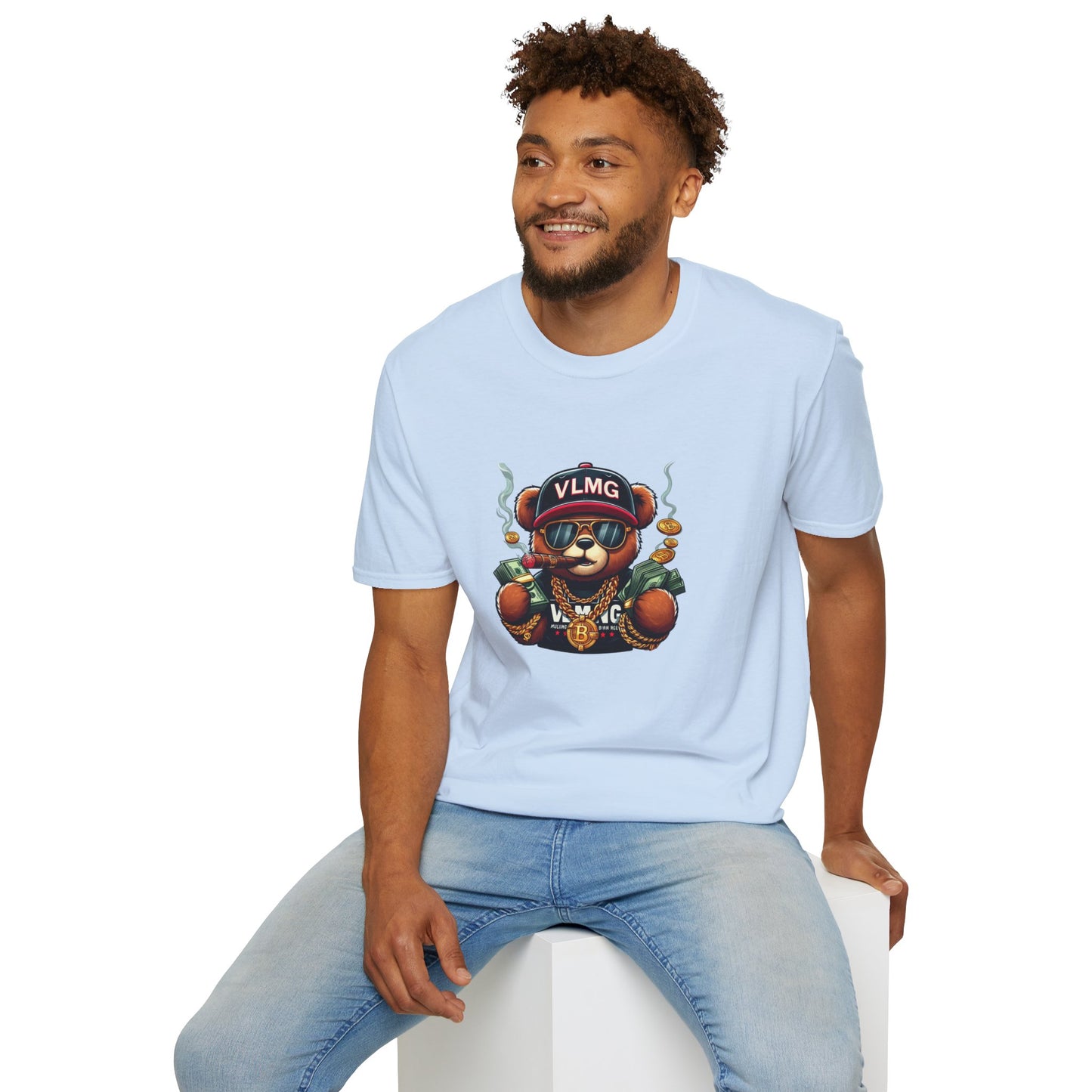 Fly Teddy Bear Unisex Softstyle T-Shirt