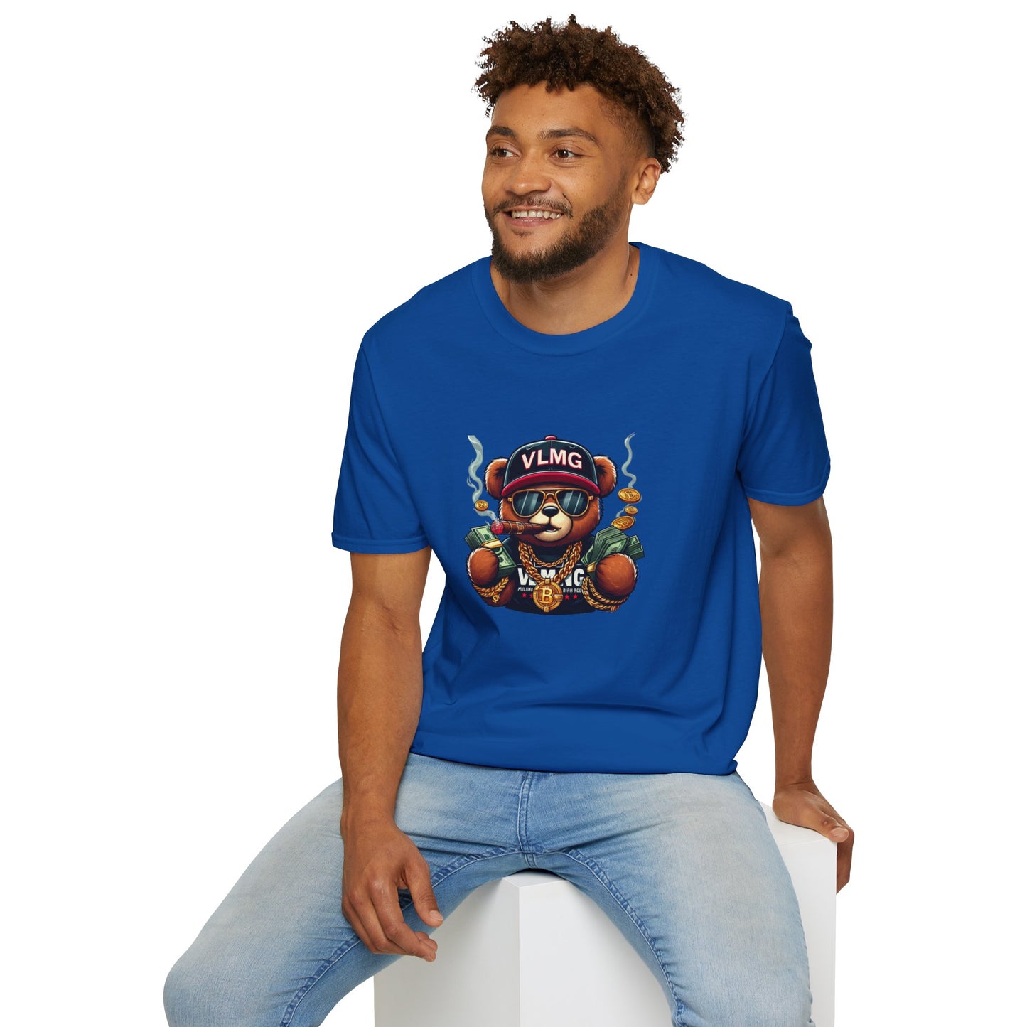 Fly Teddy Bear Unisex Softstyle T-Shirt