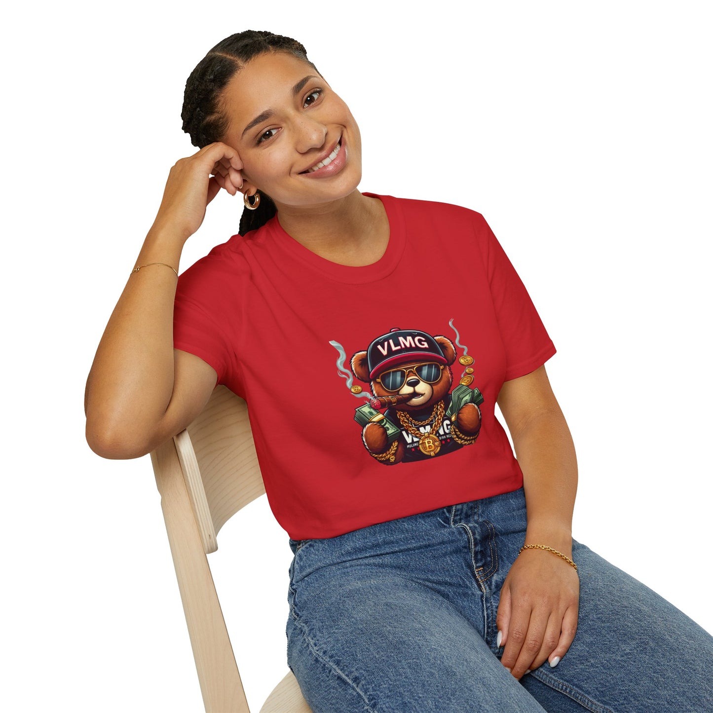 Fly Teddy Bear Unisex Softstyle T-Shirt