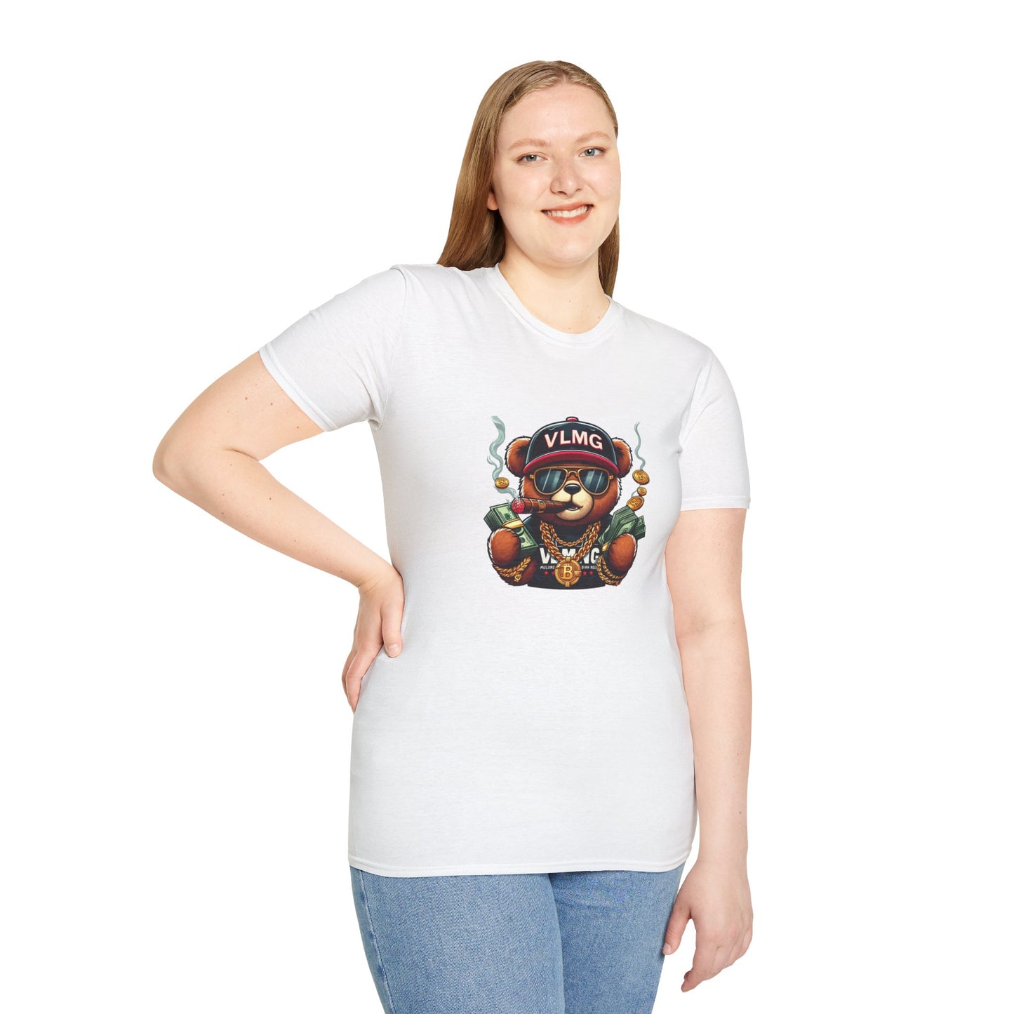 Fly Teddy Bear Unisex Softstyle T-Shirt