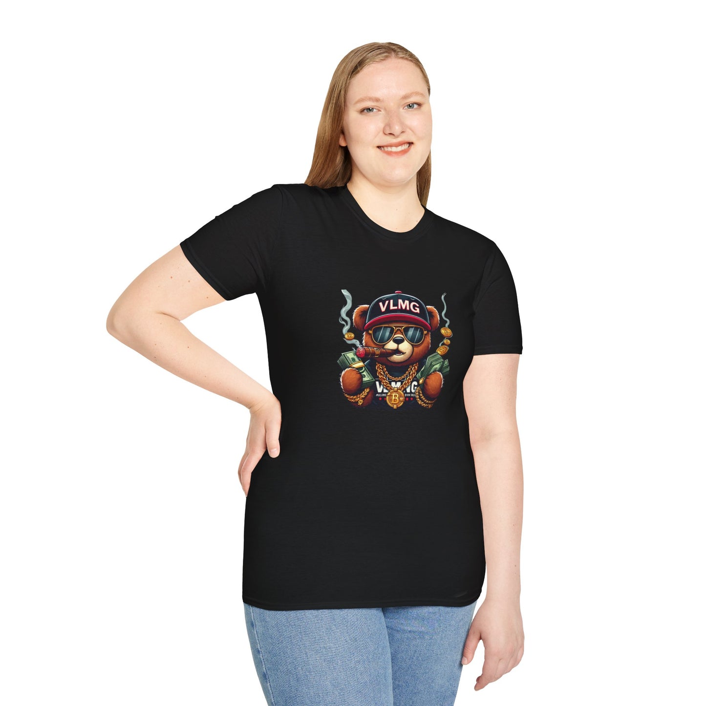 Fly Teddy Bear Unisex Softstyle T-Shirt