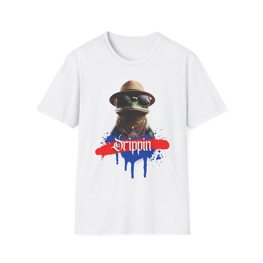 Dripppin Puerto Rico Frog Unisex Softstyle T-Shirt