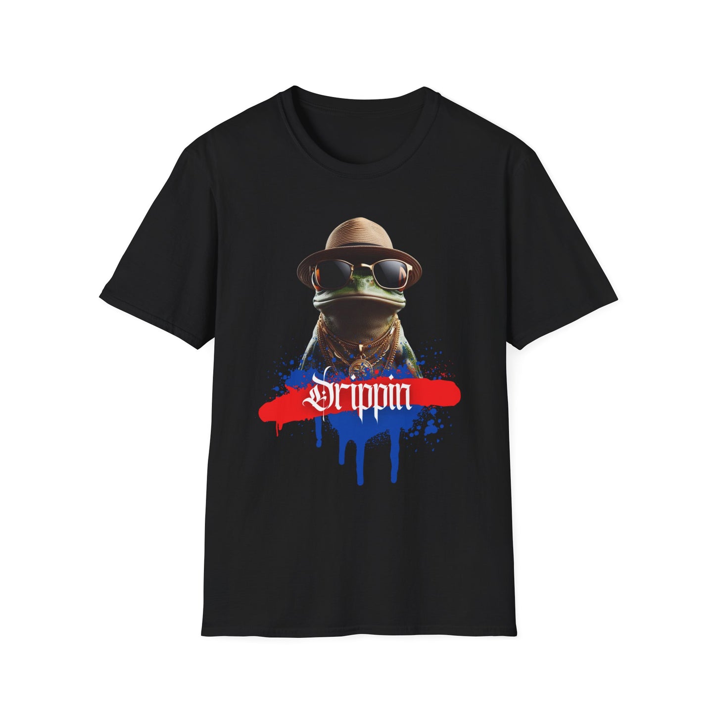 Dripppin Puerto Rico Frog Unisex Softstyle T-Shirt