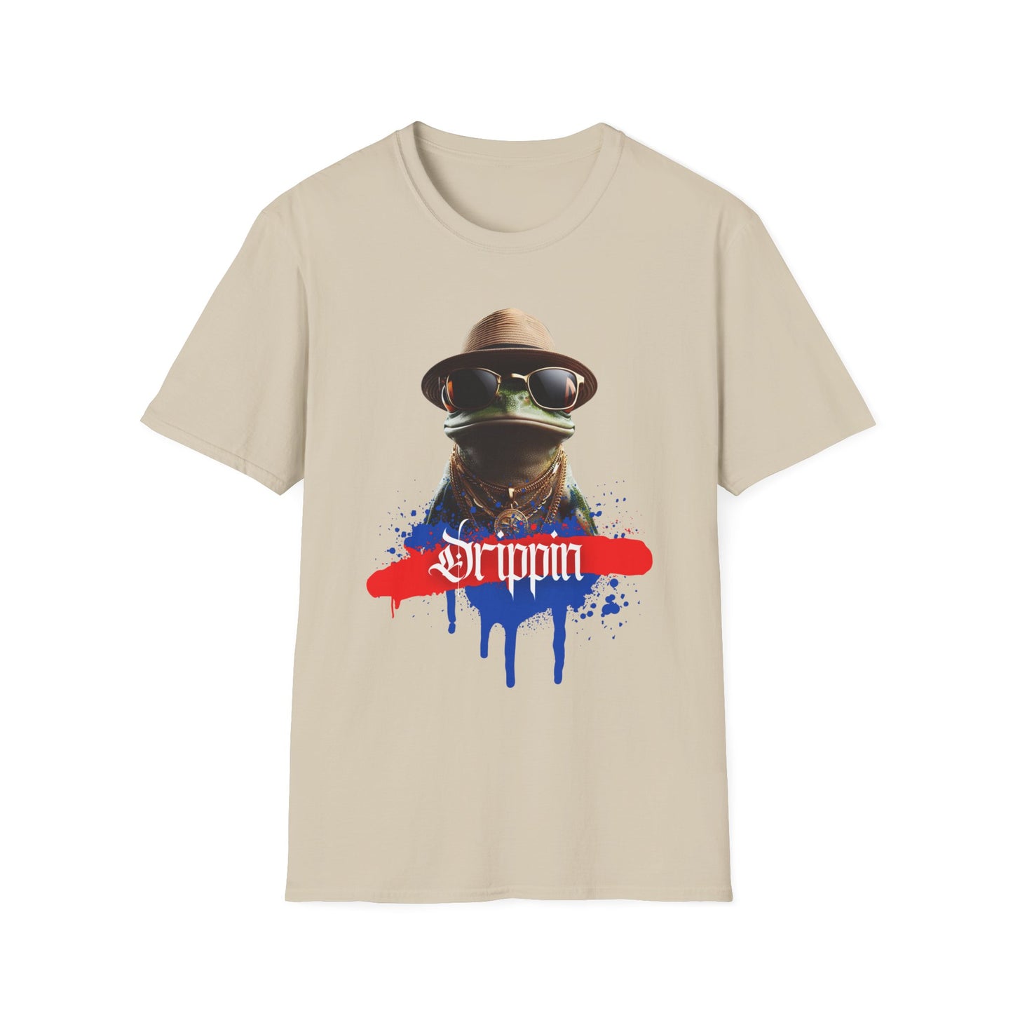 Dripppin Puerto Rico Frog Unisex Softstyle T-Shirt