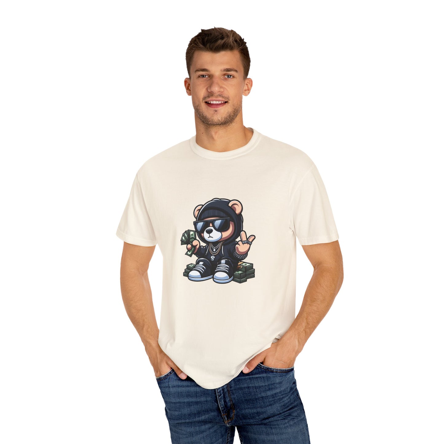 Stacks Bear Unisex Garment-Dyed T-shirt