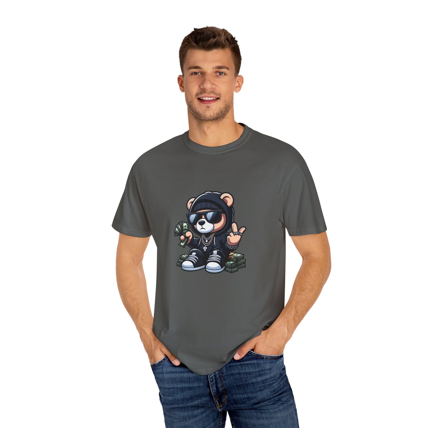 Stacks Bear Unisex Garment-Dyed T-shirt