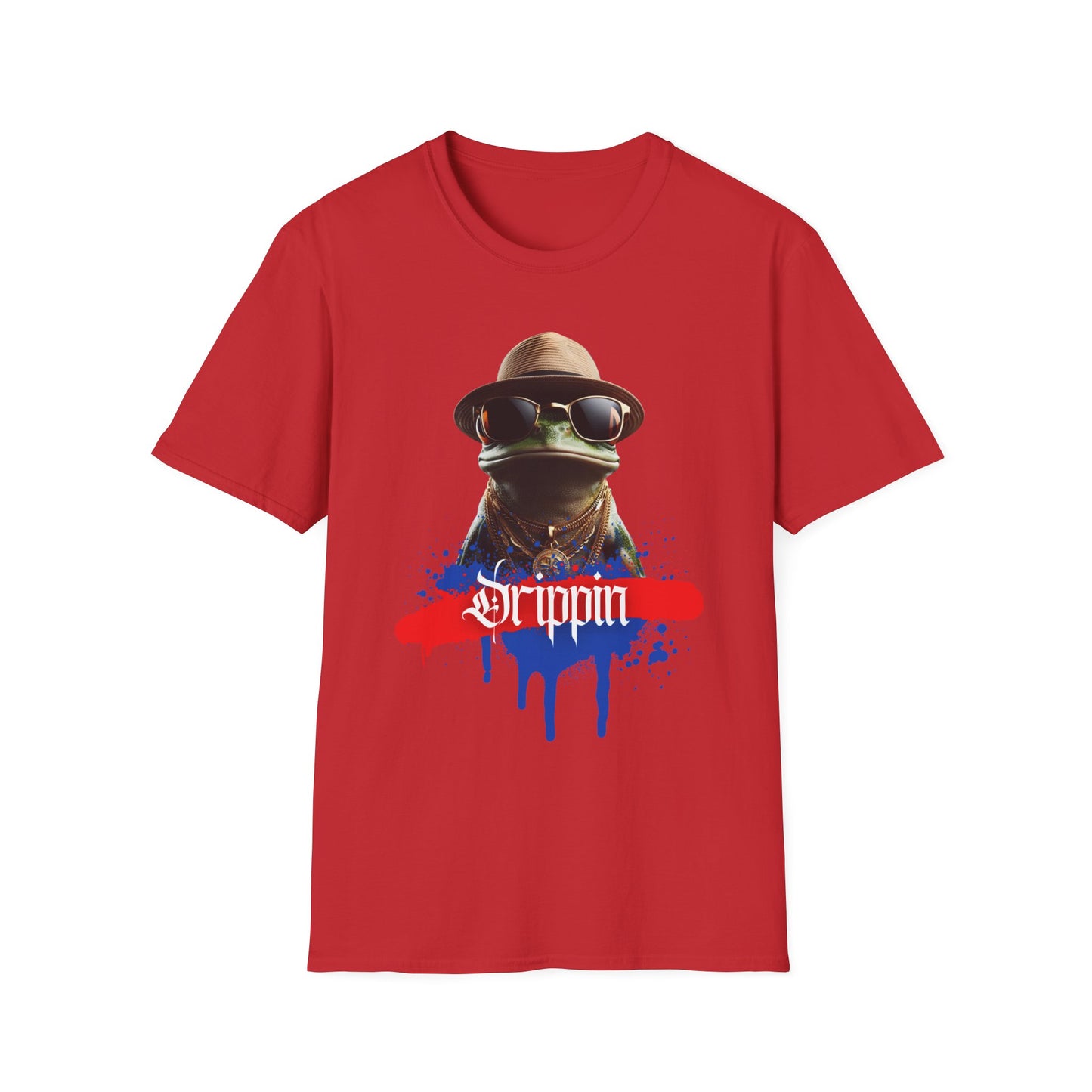 Dripppin Puerto Rico Frog Unisex Softstyle T-Shirt