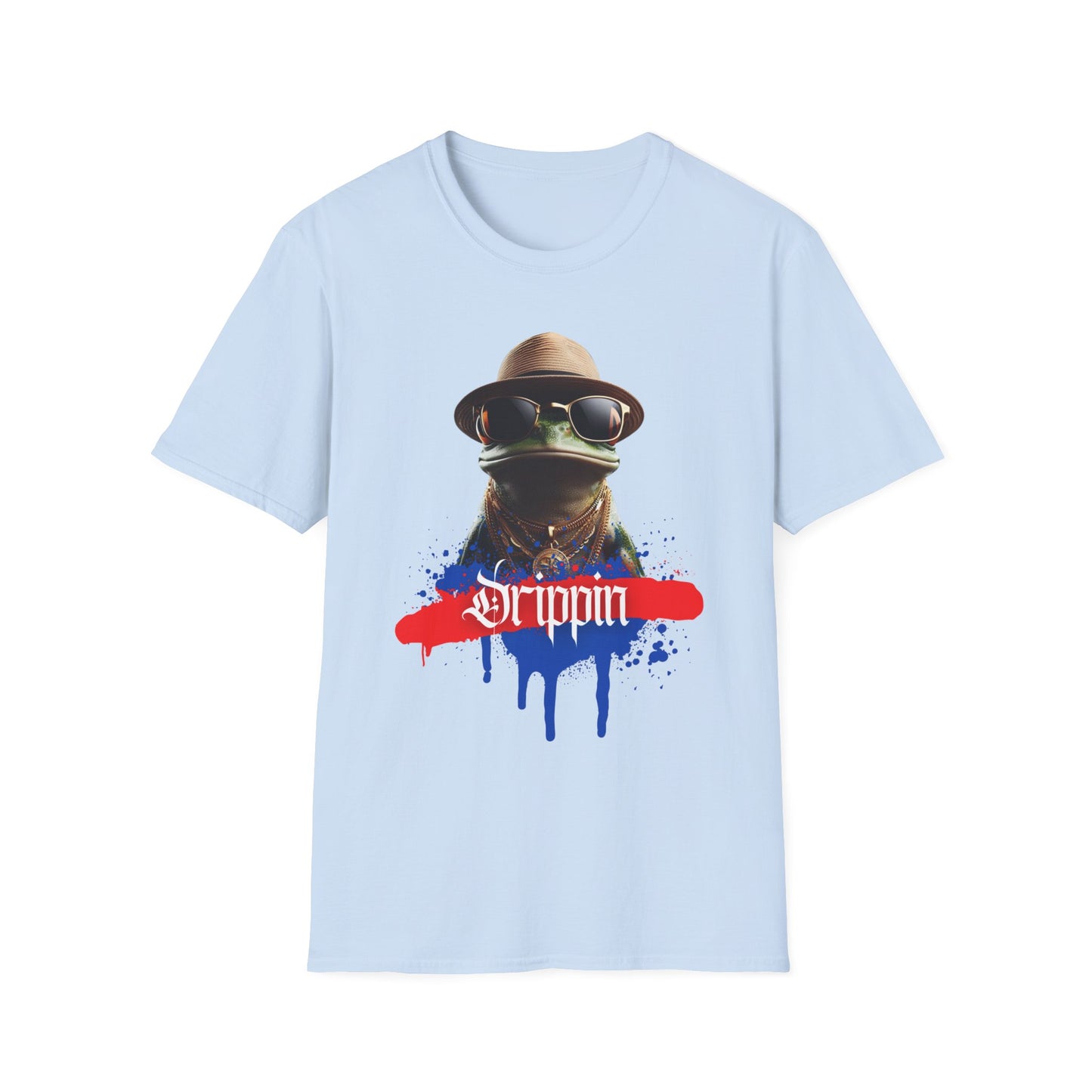 Dripppin Puerto Rico Frog Unisex Softstyle T-Shirt