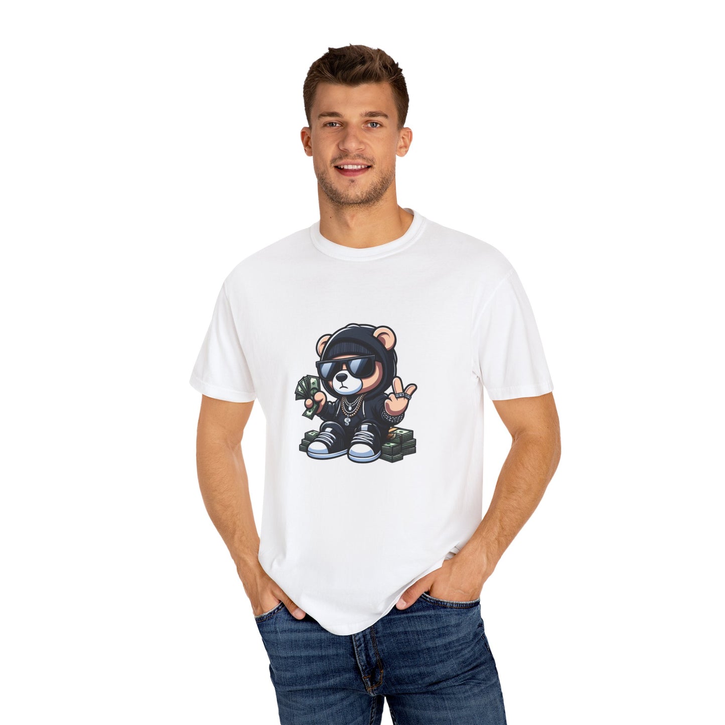 Stacks Bear Unisex Garment-Dyed T-shirt