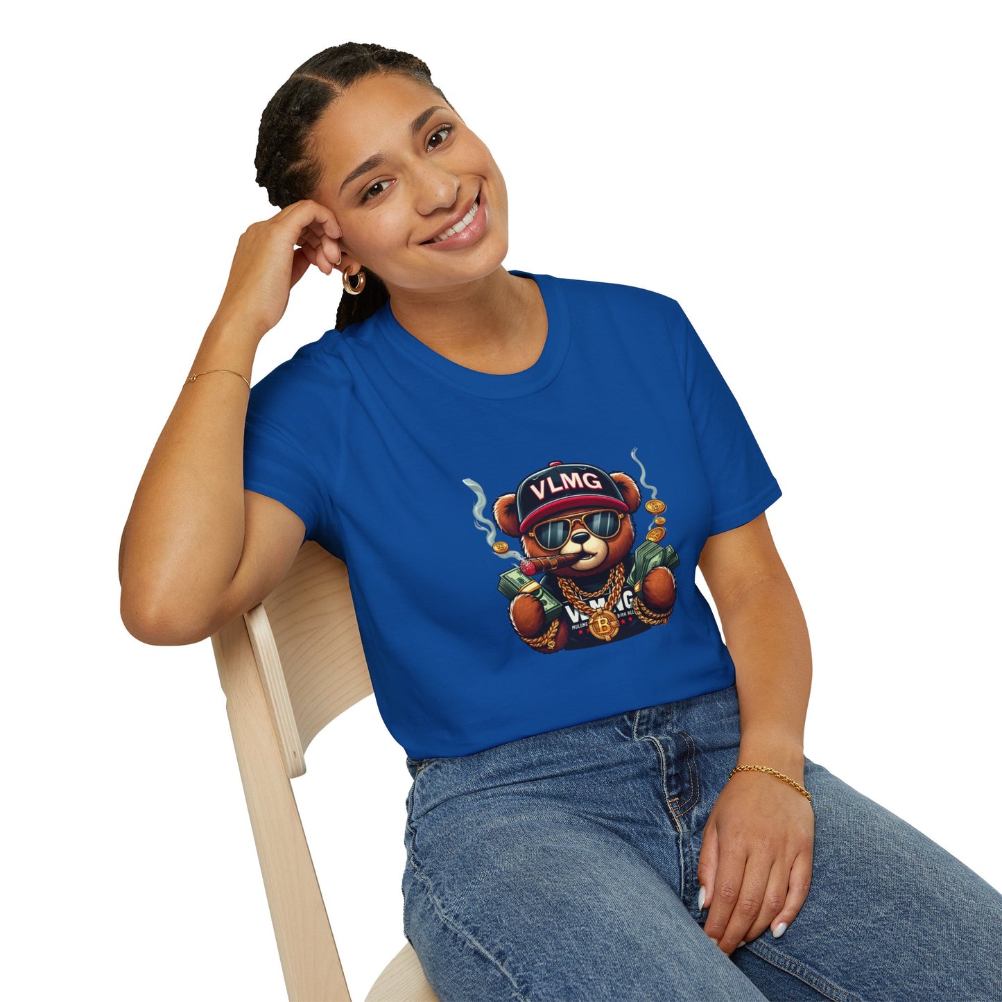 Fly Teddy Bear Unisex Softstyle T-Shirt