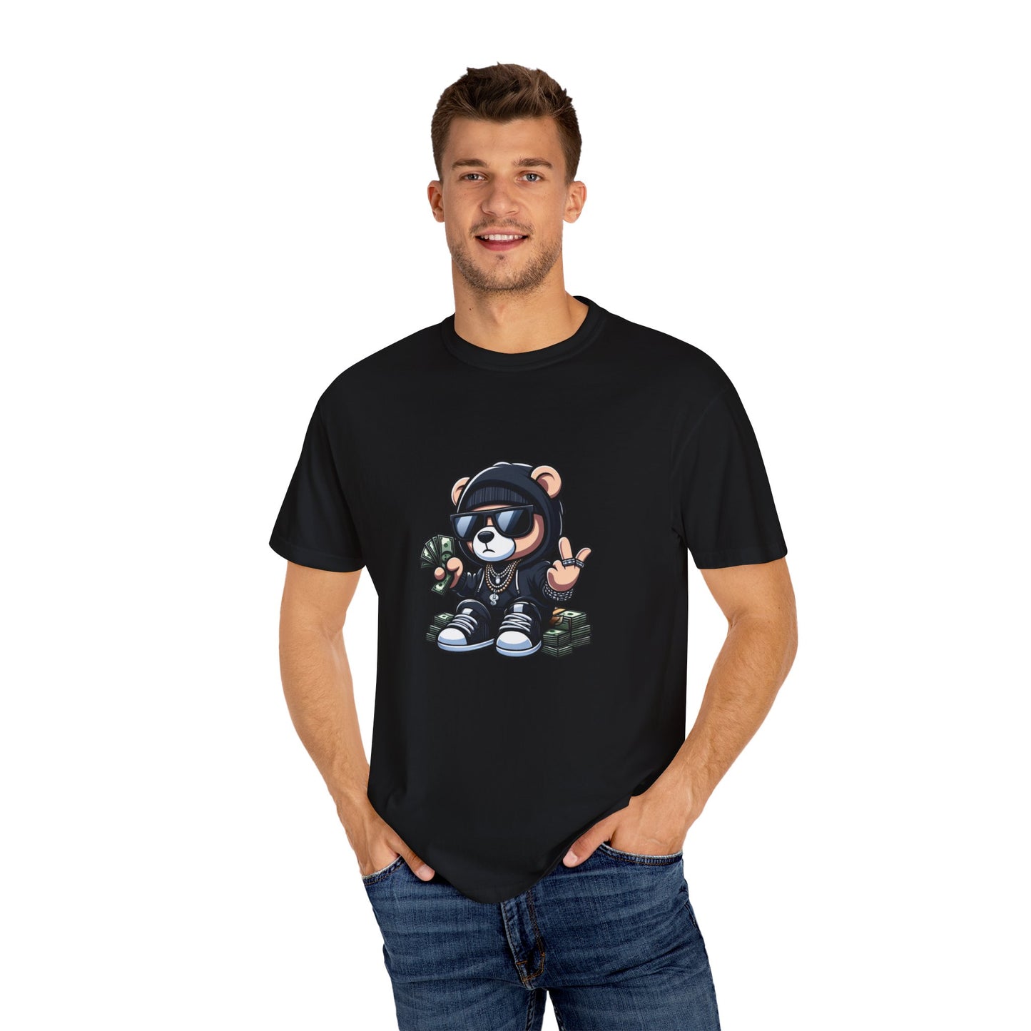 Stacks Bear Unisex Garment-Dyed T-shirt