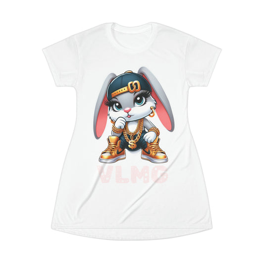 VLMG Bunny T-Shirt Dress (AOP)