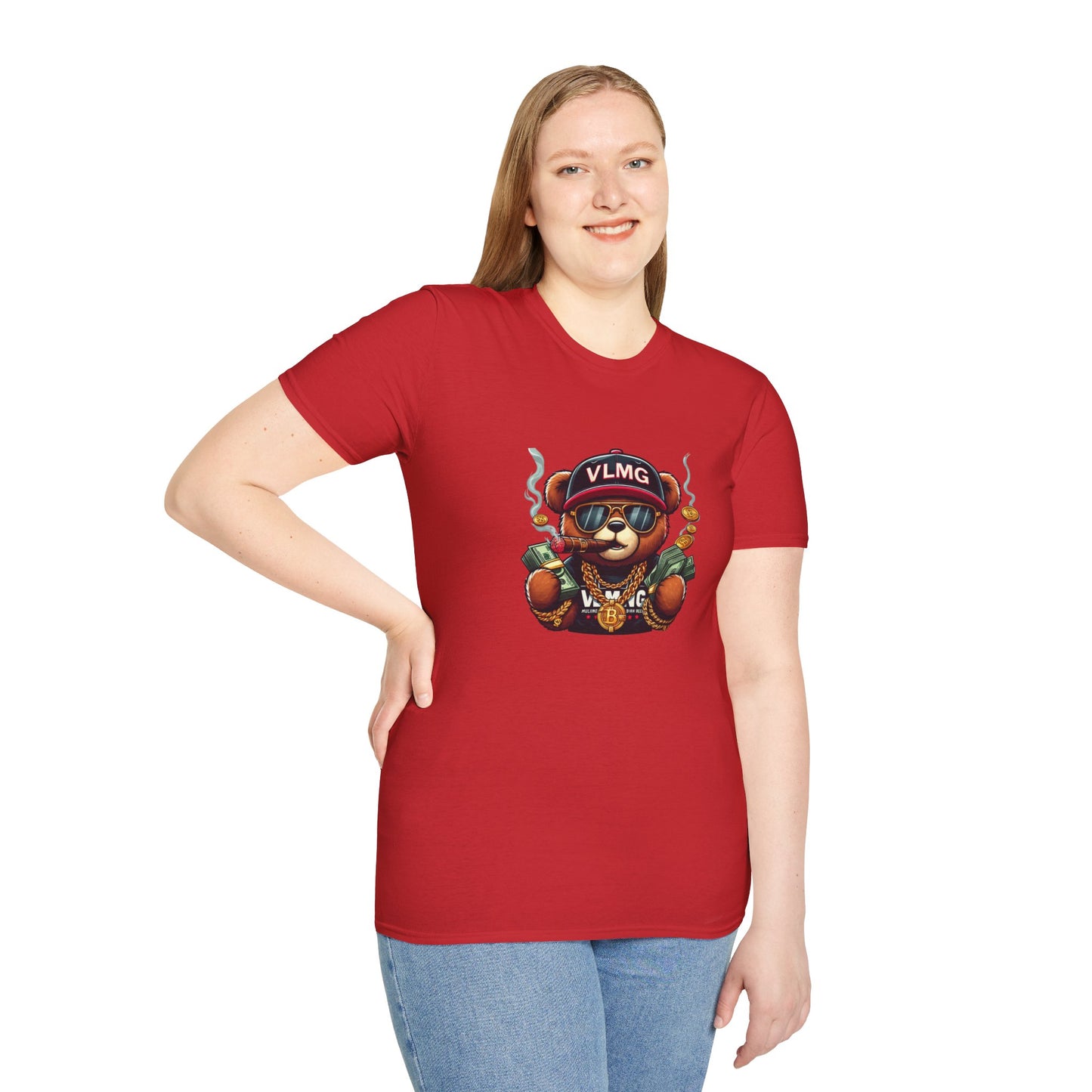 Fly Teddy Bear Unisex Softstyle T-Shirt