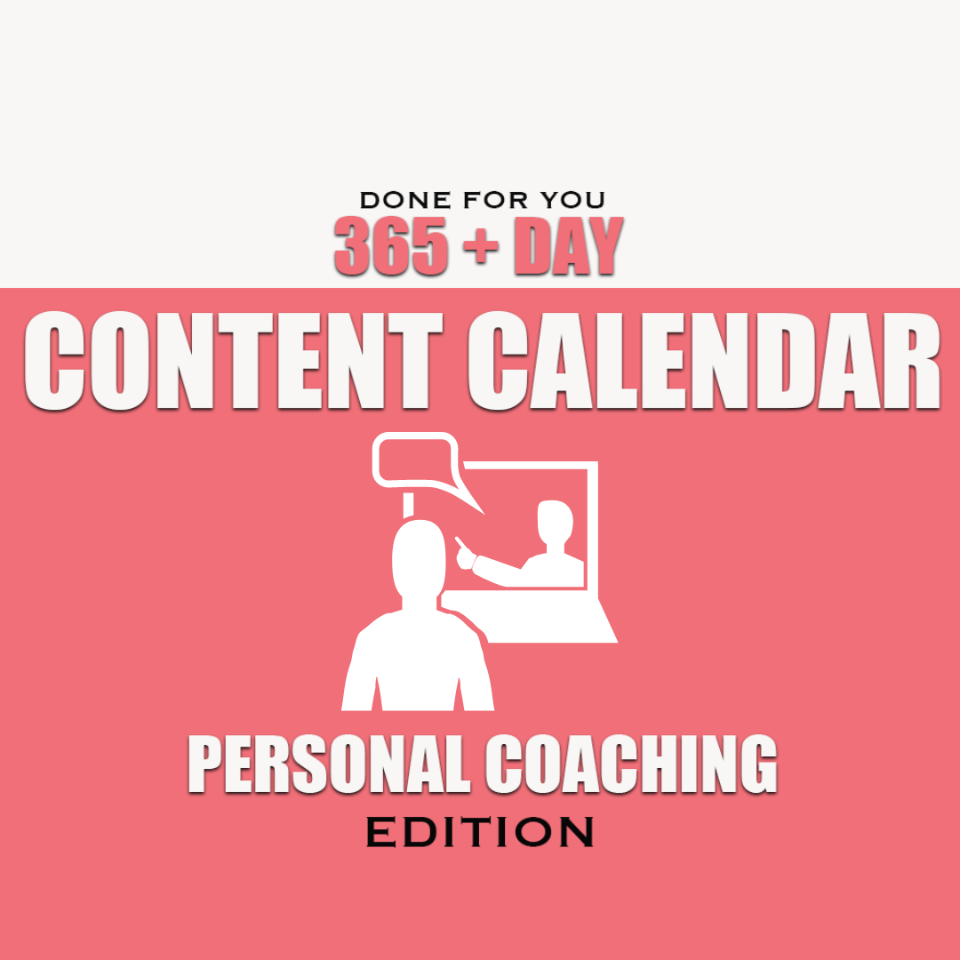 Unleash the power of consistent growth with our 365+ Day Personal Coaching Content Calendar – your transformative guide to a year of self-discovery, empowerment, and achievement!