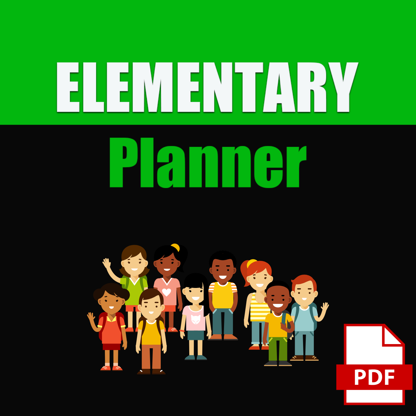 Introducing the Elementary Student Planner – a colorful companion for young scholars embarking on a journey of learning and growth!