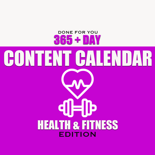 Ignite your fitness journey with our exclusive 365+ Day Health & Fitness Content Calendar – your daily roadmap to wellness, motivation, and lasting transformations!