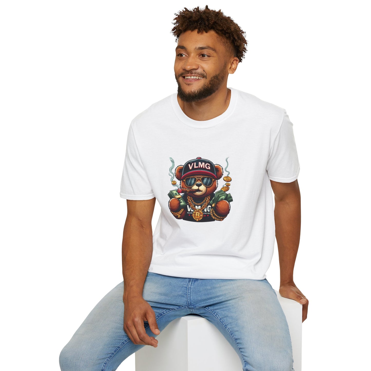 Fly Teddy Bear Unisex Softstyle T-Shirt