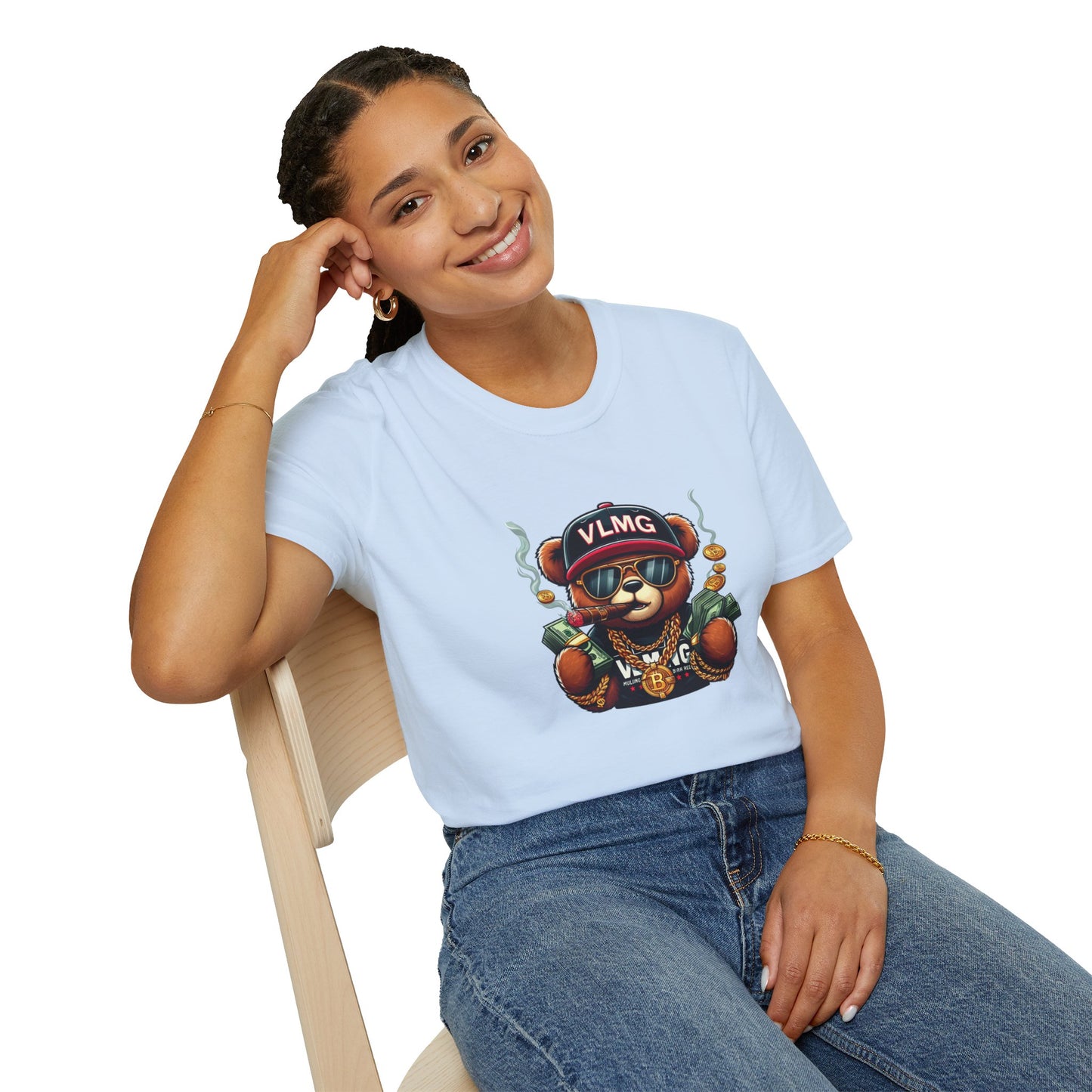 Fly Teddy Bear Unisex Softstyle T-Shirt