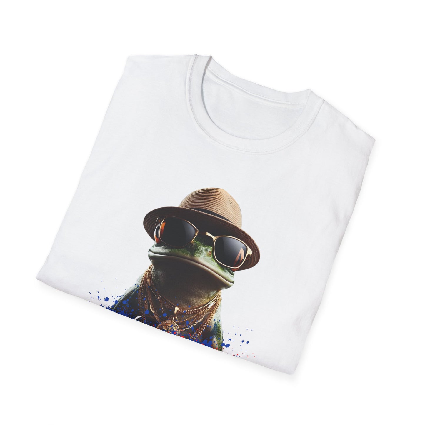 Dripppin Puerto Rico Frog Unisex Softstyle T-Shirt